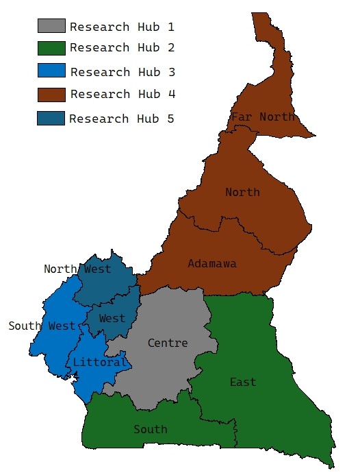 TREND Foundation Research Hubs map